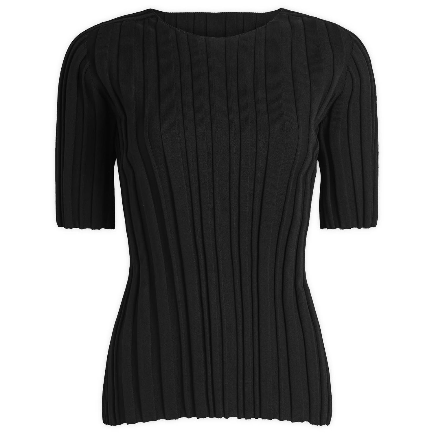 Тениска Pleats Please Issey Miyake Issey Miyake Rib Knit T-Shirt Черно | PP56KK852-15, 1