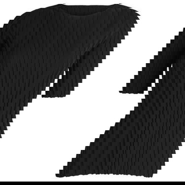 Тениска Pleats Please Issey Miyake Issey Miyake Rib Knit T-Shirt Черно | PP56KK852-15, 1