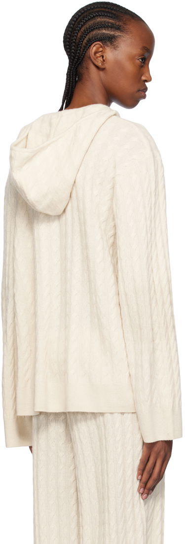 Пуловер TOTEME Cable Knit Zip Hoodie Бежово | 241-WRT1024-YA0023, 2