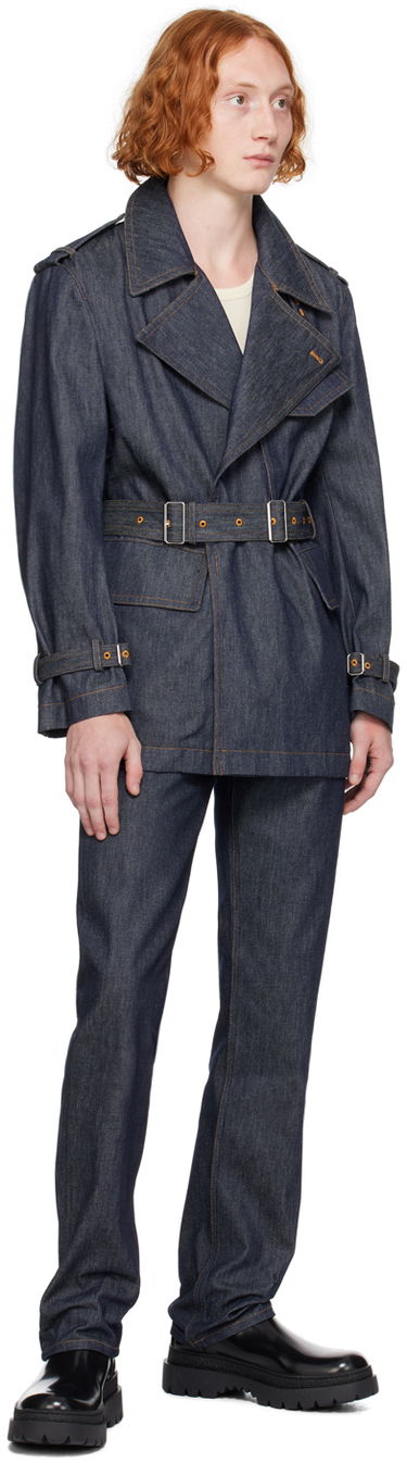 Дънки Helmut Lang Slim Jeans Тъмно синьо | O02DM202, 3