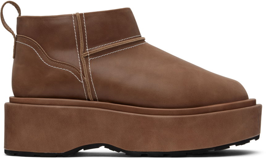 Аксесоари We11done We11done Pull-Loop Platform Boots Кафяво | WD-AO1-23-468-W-BR, 0