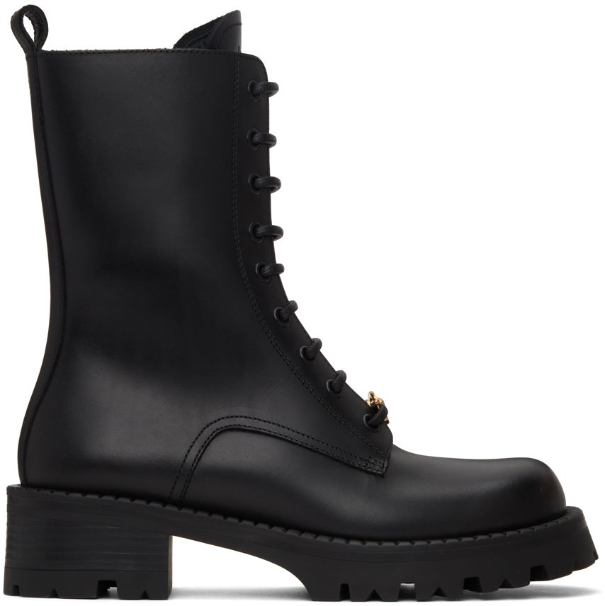 Кецове и обувки Versace Black Vagabond Boots Черно | 1011387_1A02254, 0