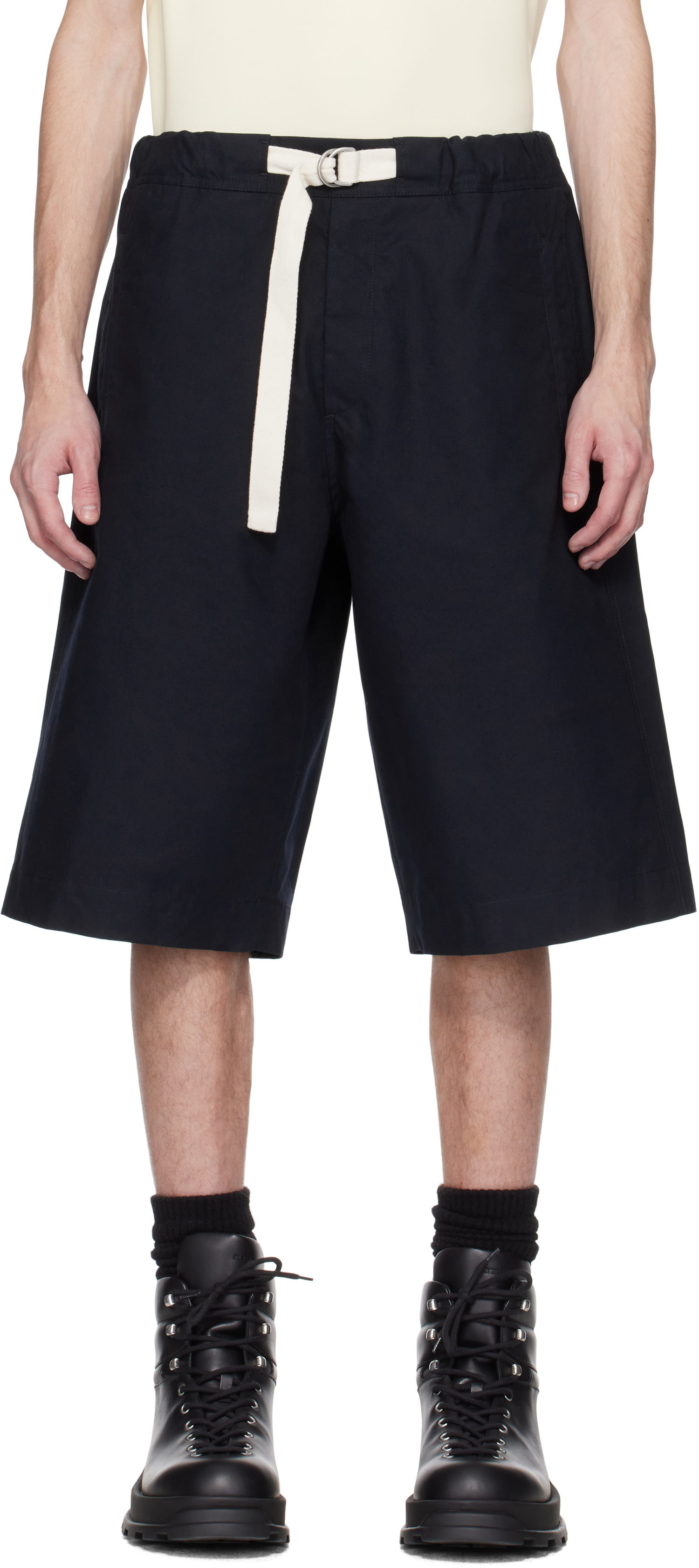 Къси панталони Jil Sander Jil Sander Organic Cotton Bermuda Shorts Черно | J47KA0263_J45296, 0