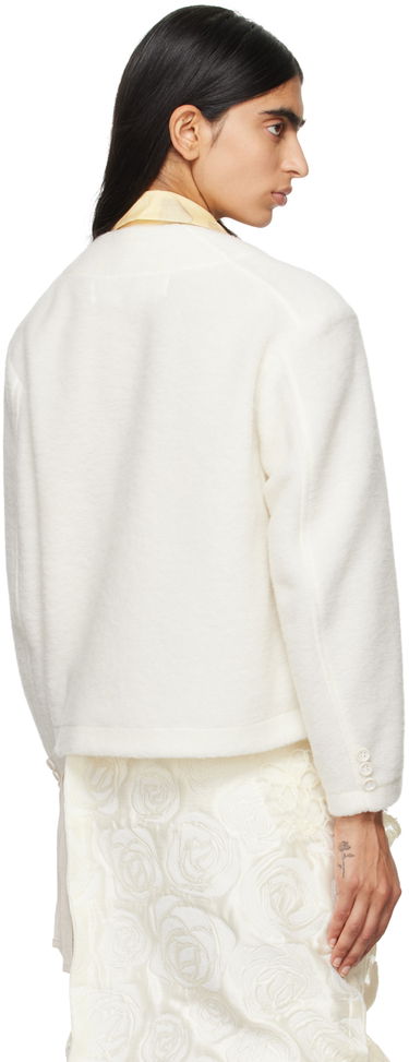 Яке Comme des Garçons Comme Des Garçons Wool & Cotton Silk Lawn Print Jacket Бяло | TN-J004-051, 2