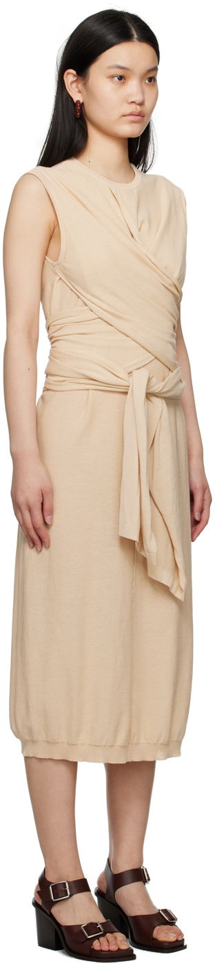 Pокля LEMAIRE Midi Dress With Knot Бежово | DR1022 LK116, 1