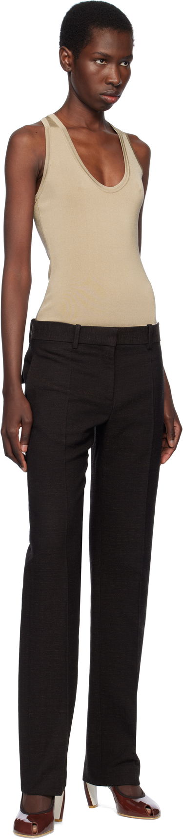 Потник FERRAGAMO Ferragamo Knitted Bodysuit Бежово | 783140, 4