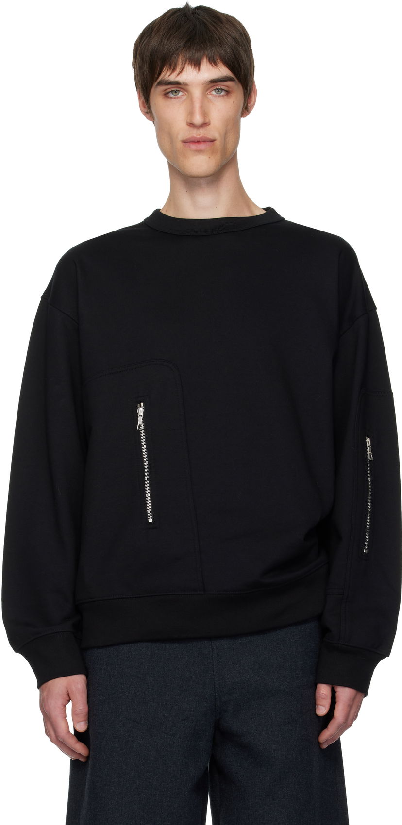 Суитчър Dries Van Noten Dries Van Noten Strap Sweatshirt Черно | 252-021146-2611