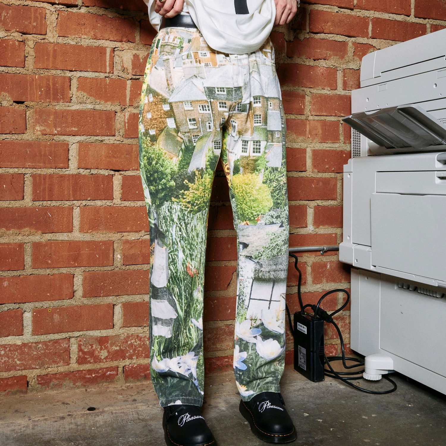 Дънки Pleasures Garden 5 Pocket Denim Pants Зелено | P22W042-MULTI, 1