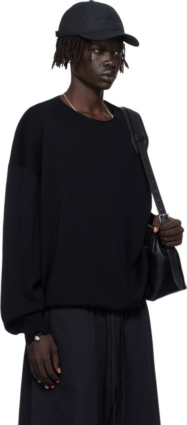 Пуловер Fear of God Fear of God ESSENTIALS Long Sleeve Crewneck Sweater Черно | 192SP256490F, 1