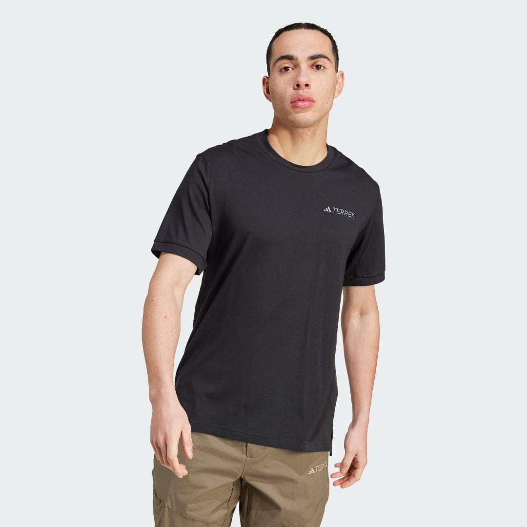 Тениска adidas Performance Terrex Xploric Short Sleeve Logo Tee Черно | IN4618, 0