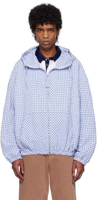 Ветровка Marni Marni Gingham Seersucker Hooded Jacket Синьо | JUMU0179SU UTN929, 0