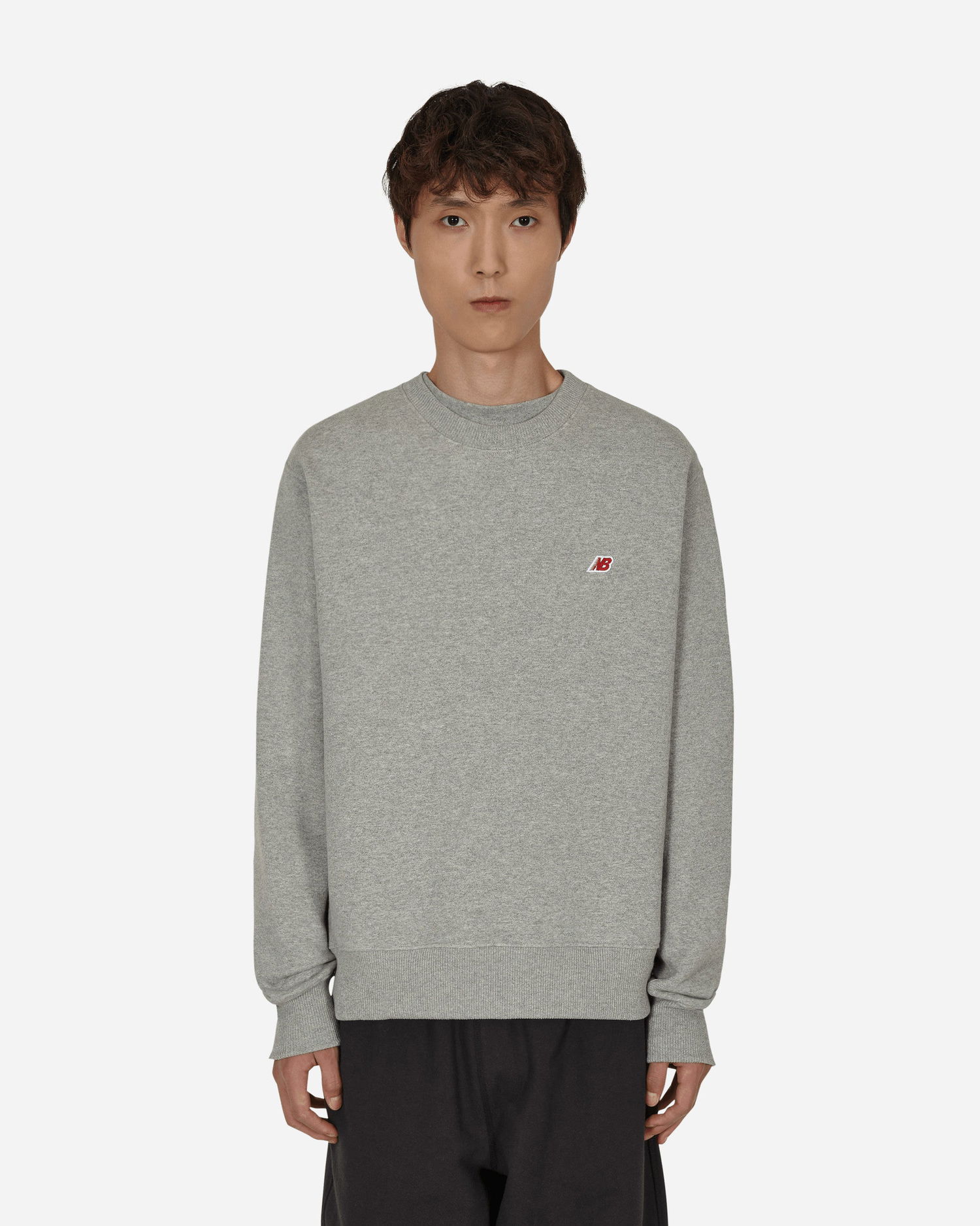 Суитчър New Balance Crew Sweatshirt Made in USA Сиво | MT21541_AG, 1