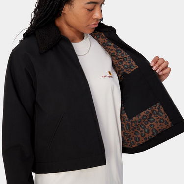 Яке бомбър Carhartt WIP Newkirk Black Jacket with Faux Fur Collar Черно | I033880_5, 5