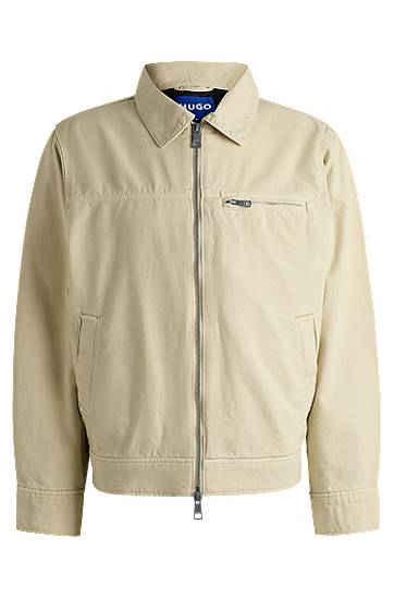 Яке BOSS Regular-Fit Cotton Canvas Jacket Бежово | 50530589, 0