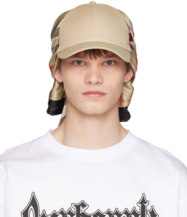 Scarf Tie Cap Beige
