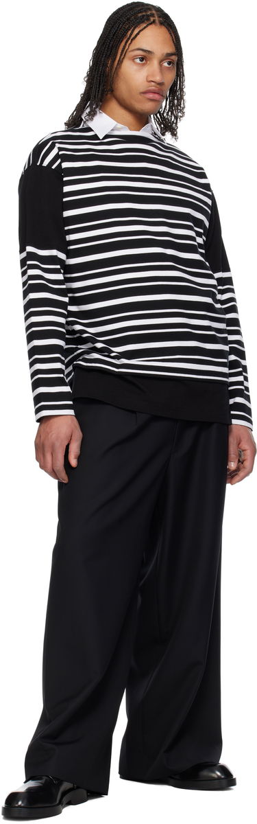 Пуловер Comme des Garçons Comme des Garçons Homme Horizontal Stripes Long Sleeve T-Shirt Черно | HO-T008-051, 3