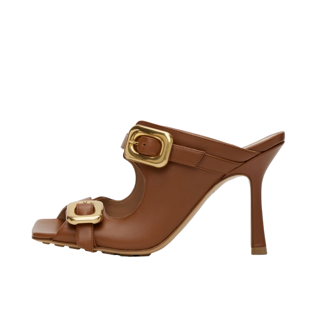 Stretch Buckle Mule "Brown"