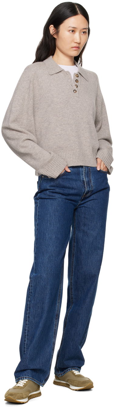 Пуловер Loulou de Saison Loulou de Saison Homere Polo Sweater Бежово | HOMERE, 3