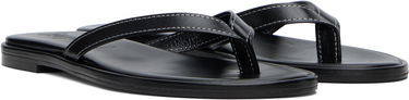 Облекло Aeyde Aeyde Melody Leather Toe-Post Flip-Flops Черно | A11-FS-FDMR08FL191-SS25-800-007, 3