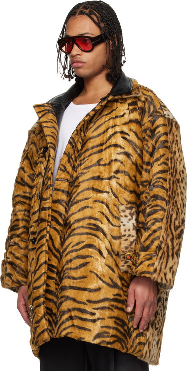 Палта Martine Rose Martine Rose Leopard and Tiger Print Reversible Leather Coat Черно | 567LP18001, 3