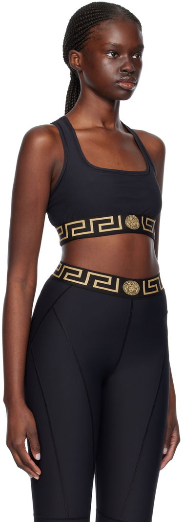 Сутиен Versace Designer Greca Border Sports Bra Черно | 1004104_1A06229_1B000, 1