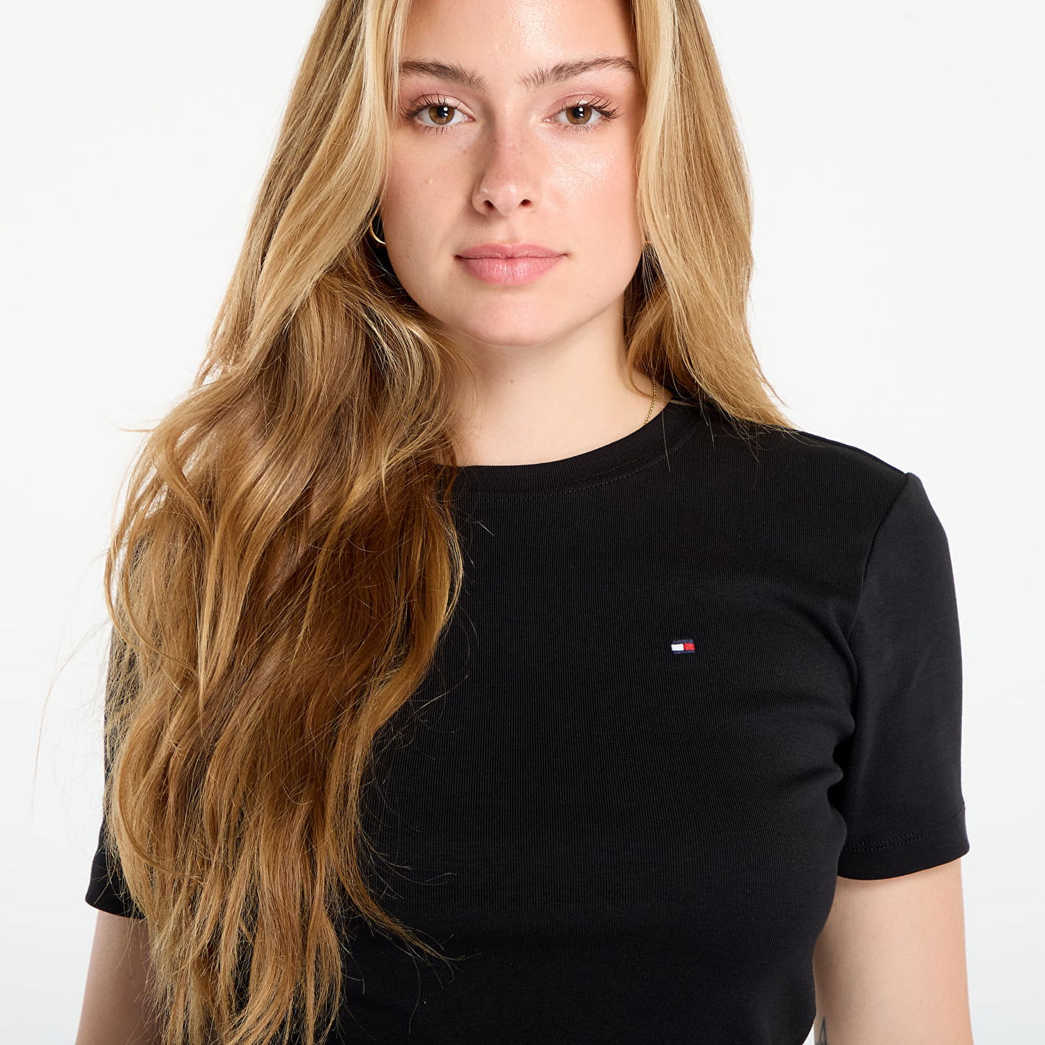 Тениска Tommy Hilfiger Tommy Hilfiger Slim Cody Short Sleeve T-Shirt Черно | WW0WW40587 BDS, 1