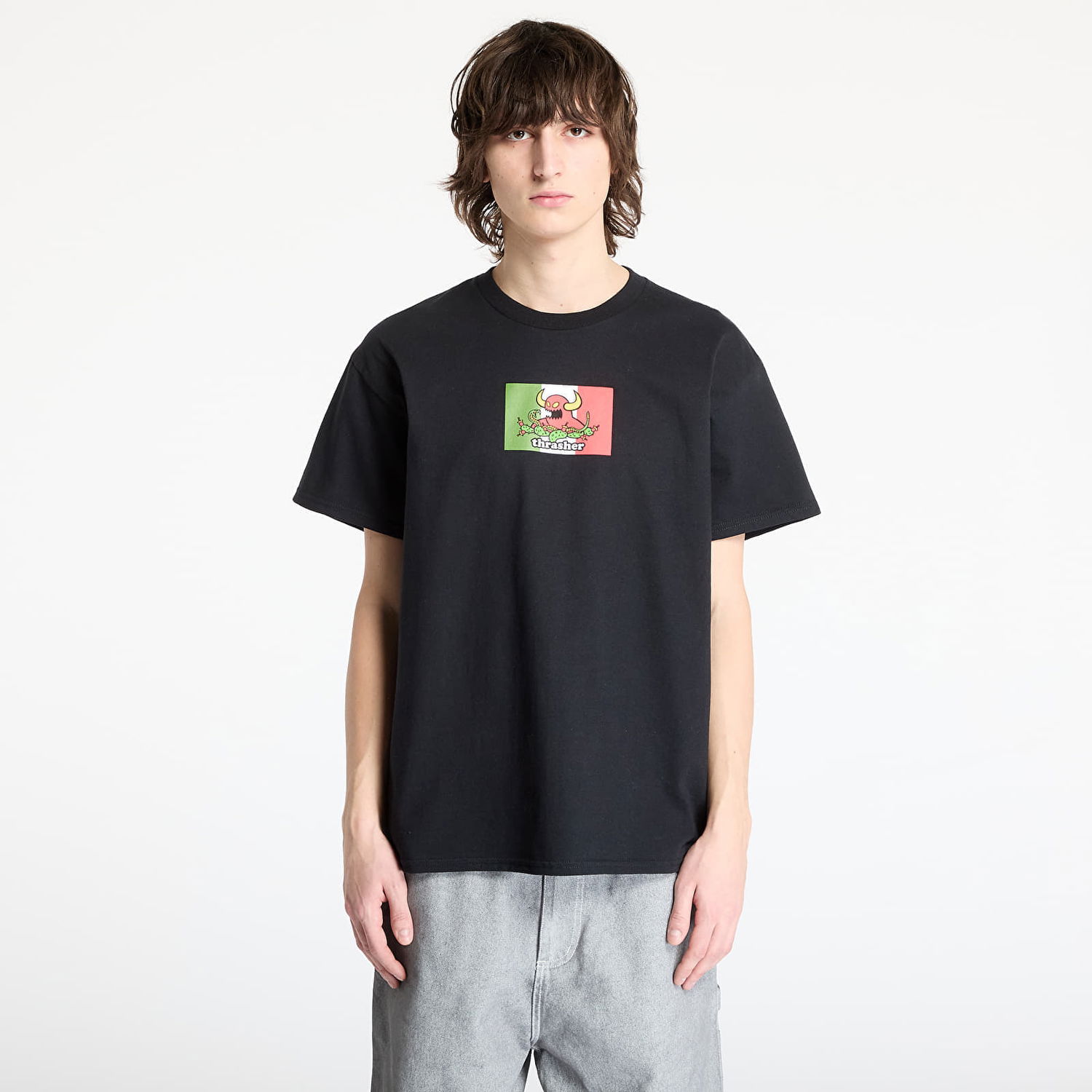 Тениска Thrasher Thrasher x Toy Machine Hecho T-Shirt Черно | 145604BL, 0