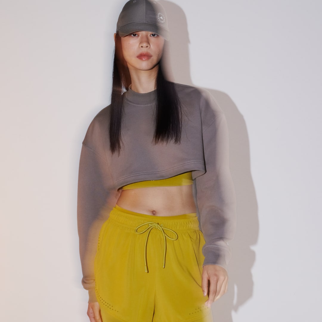 Суитчър adidas Performance Stella McCartney x TrueCasuals Cropped Hoodie Лилаво | IT8278, 1