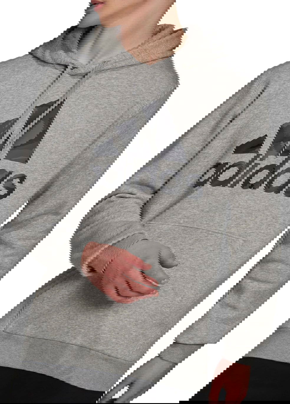 Суитчър adidas Performance Sportswear Essentials Camo Hooded Sweatshirt Сиво | h14671, 0
