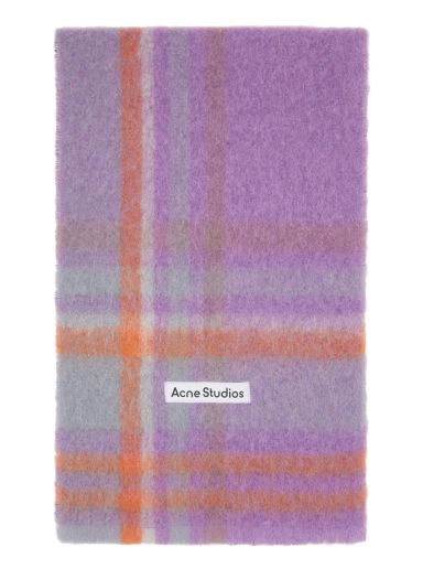 Шал Acne Studios Check Logo Scarf Лилаво | CA0146-