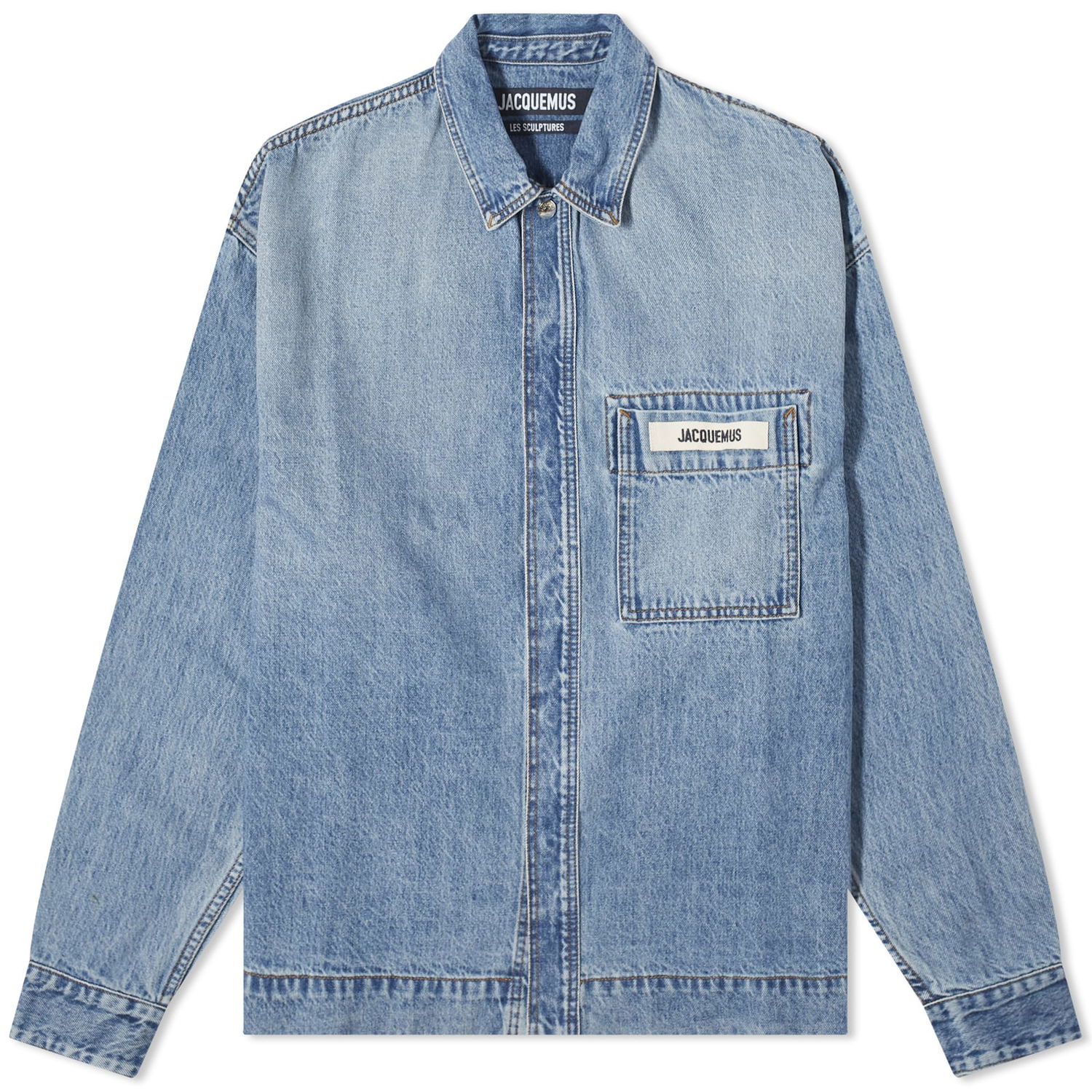 Риза Jacquemus De-Nimes Denim Overshirt Синьо | 24E245DE033-1521-33C, 0