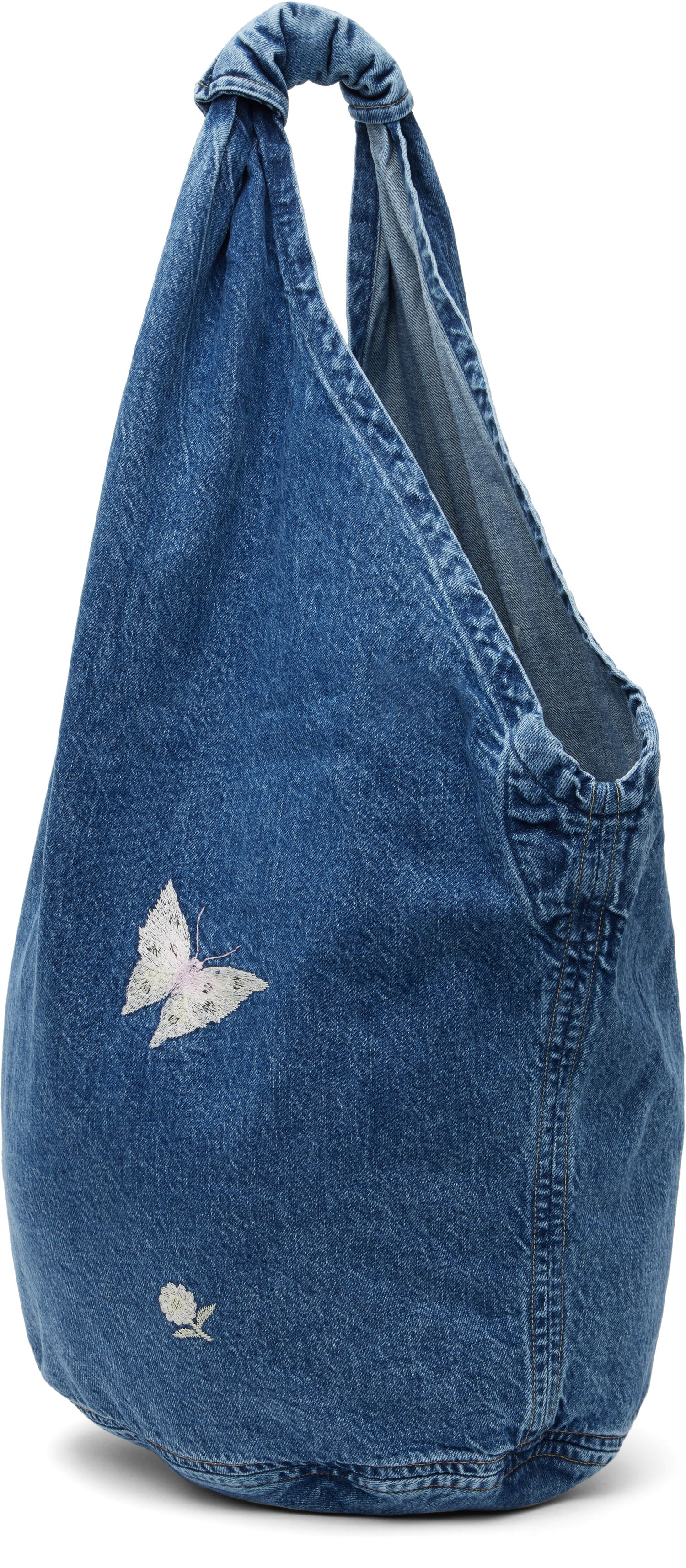 Дамска чанта OUR LEGACY Our Legacy Drip Butterfly Embroidered Denim Bag Синьо | A2258DI, 1