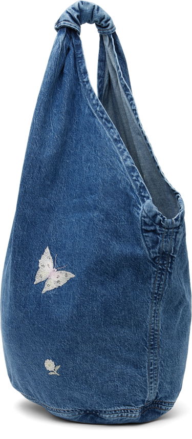 Дамска чанта OUR LEGACY Our Legacy Drip Butterfly Embroidered Denim Bag Синьо | A2258DI, 1