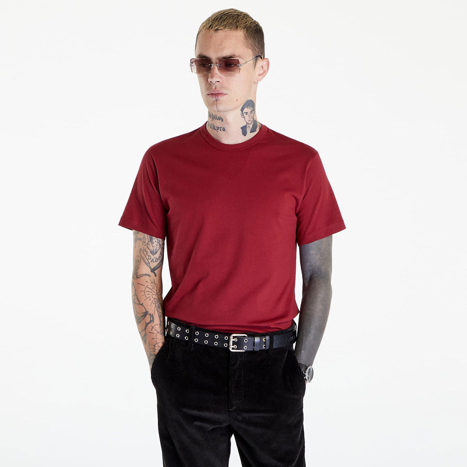 Тениска Comme des Garçons SHIRT Knit T-Shirt Бургунди | FJ-T016, 1