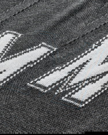 Пуловер Maison Margiela Two-in-One Knit V-Neck Cardigan with Varsity Letter M Сиво | SH0HP0012 855M, 4