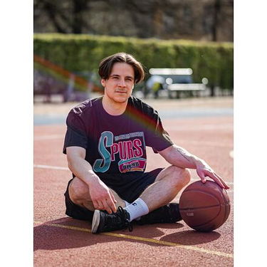 Тениска Mitchell & Ness San Antonio Spurs Centre Circle Черно | XZ055, 5