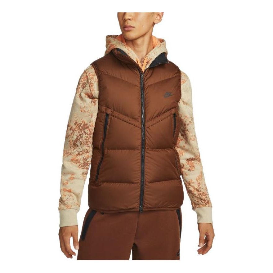 Жилетка Nike Warm Stand Collar Down Vest Кафяво | DV1136-259, 0