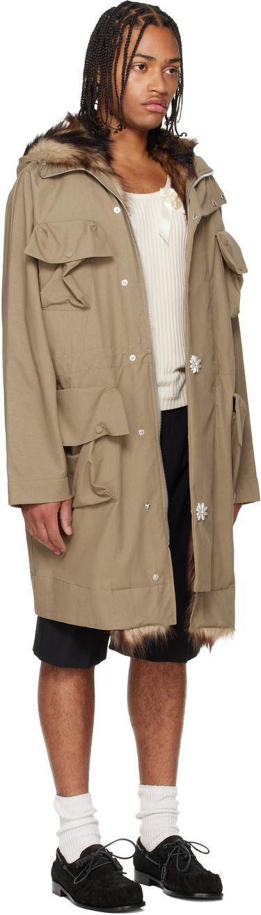 Парка Simone Rocha Simone Rocha Multi Pocket Faux Fur Lined Parka Coat Бежово | 2078B 1267, 1