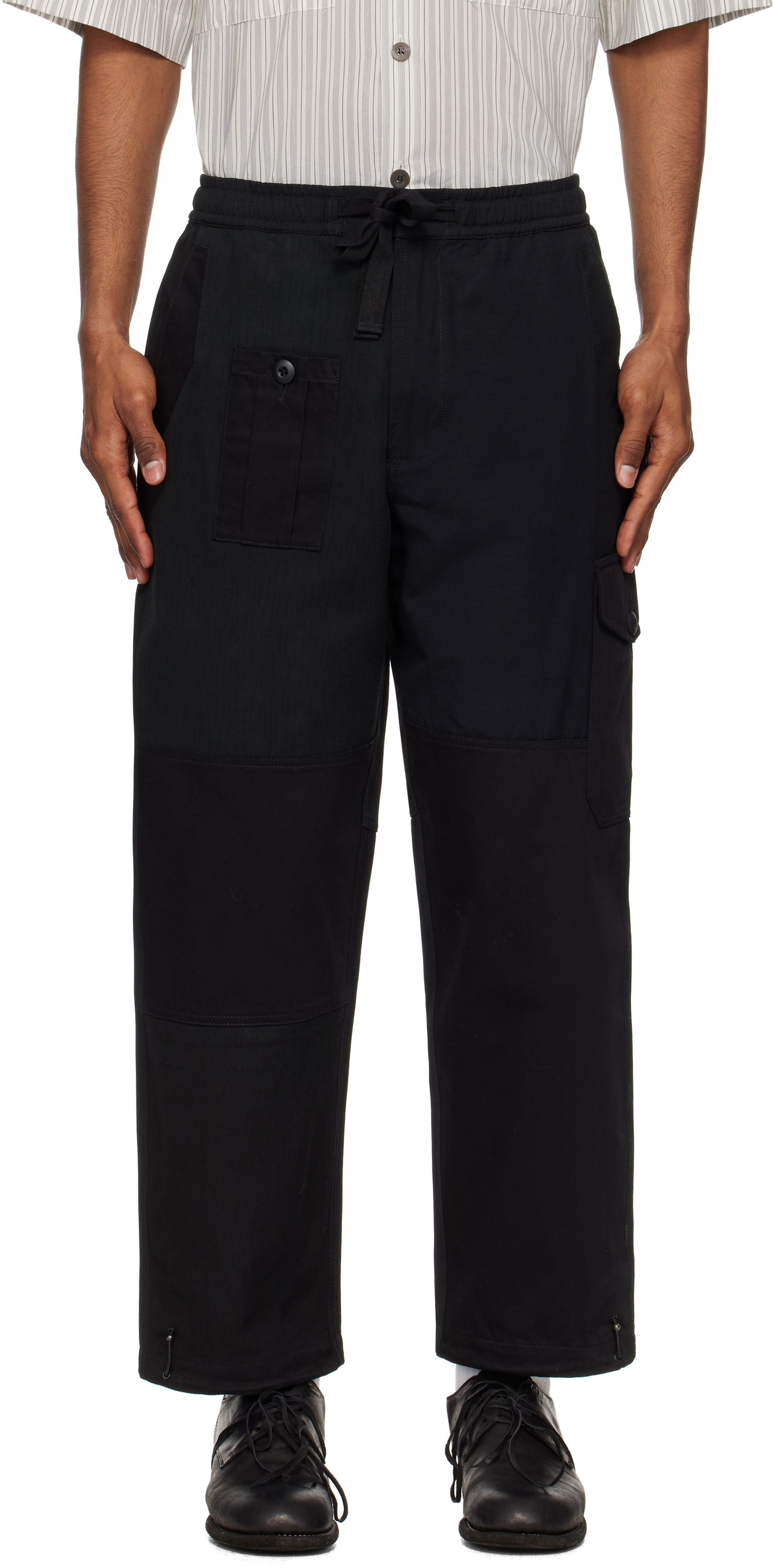 Карго панталони Maharishi Maharishi Upcycled Loose Cargo Track Pants Черно | 6087, 0