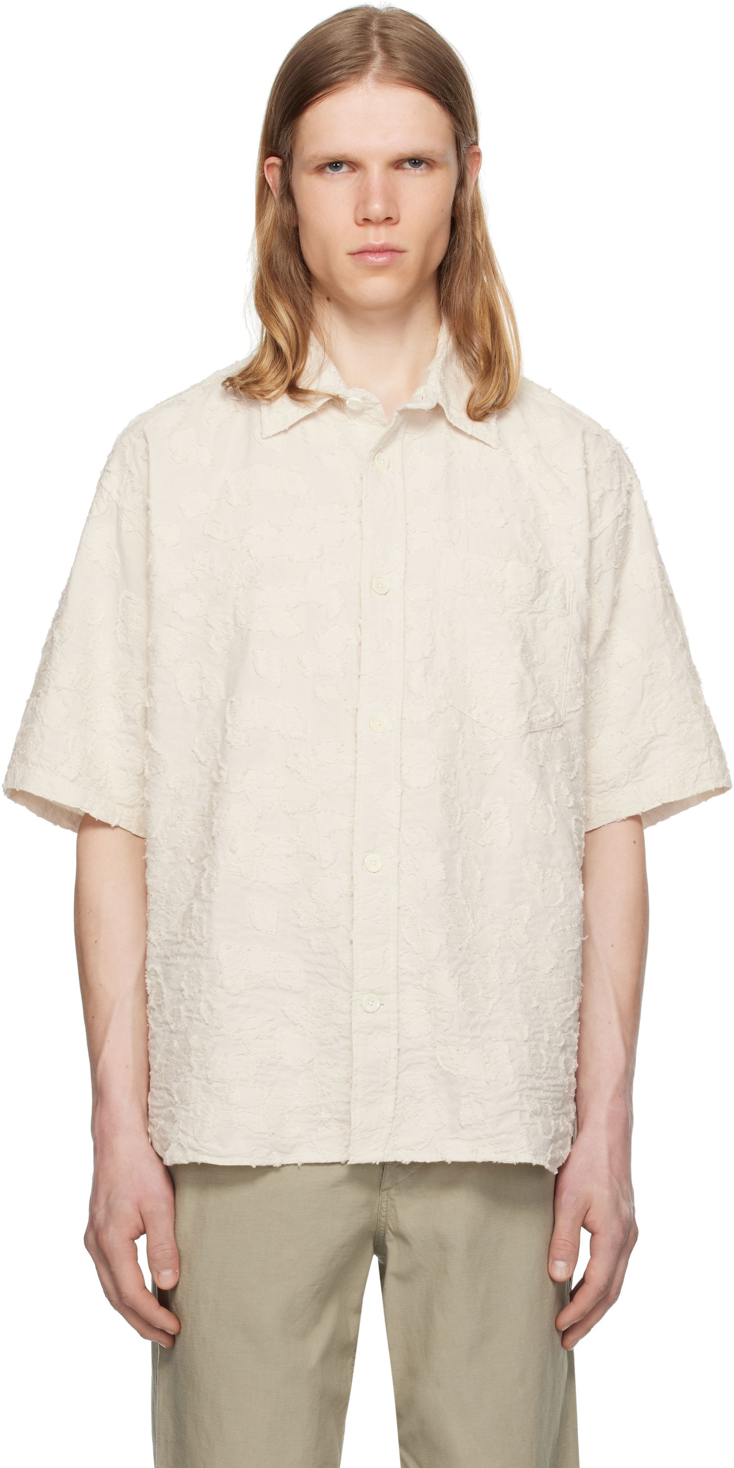 Риза NORSE PROJECTS Norse Projects Mo Oversized Fil Coupe Short Sleeve Shirt Бежово | N40-0830, 0