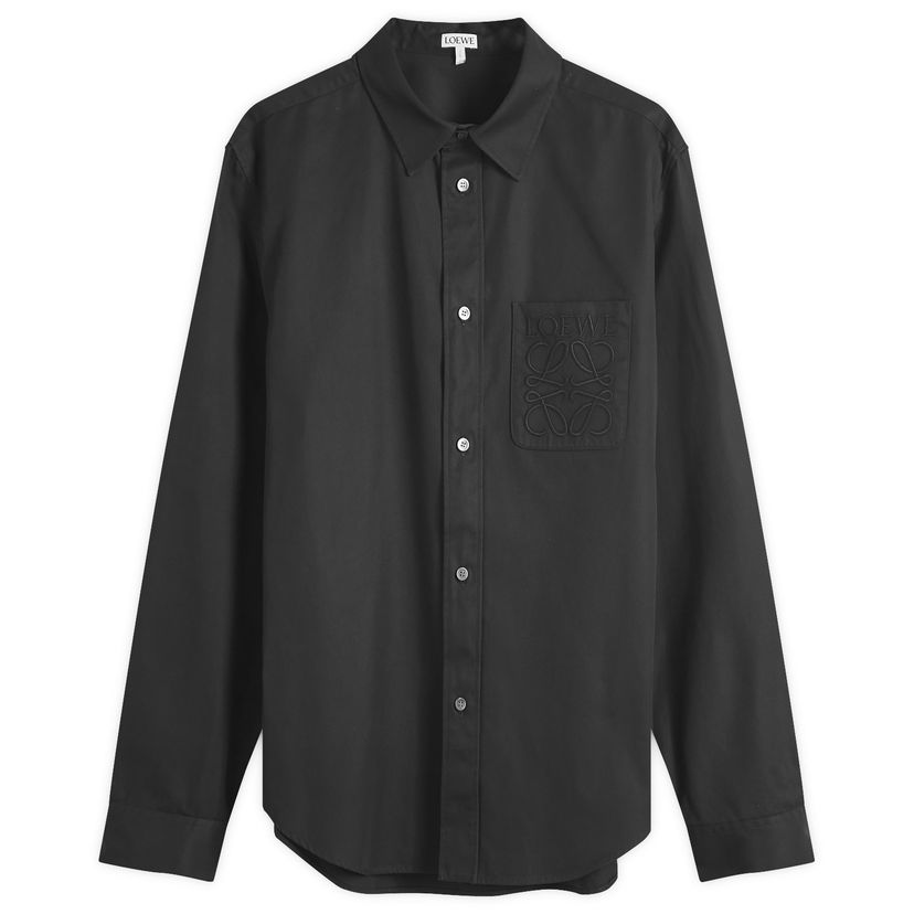 Риза Loewe Anagram Pocket Shirt, Size 38 Черно | H526Y05X82-1100