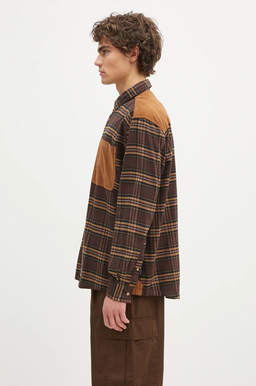 Риза Barbour Barbour Wolfwood OS Checked Shirt, Regular Fit Кафяво | MSH5508, 1