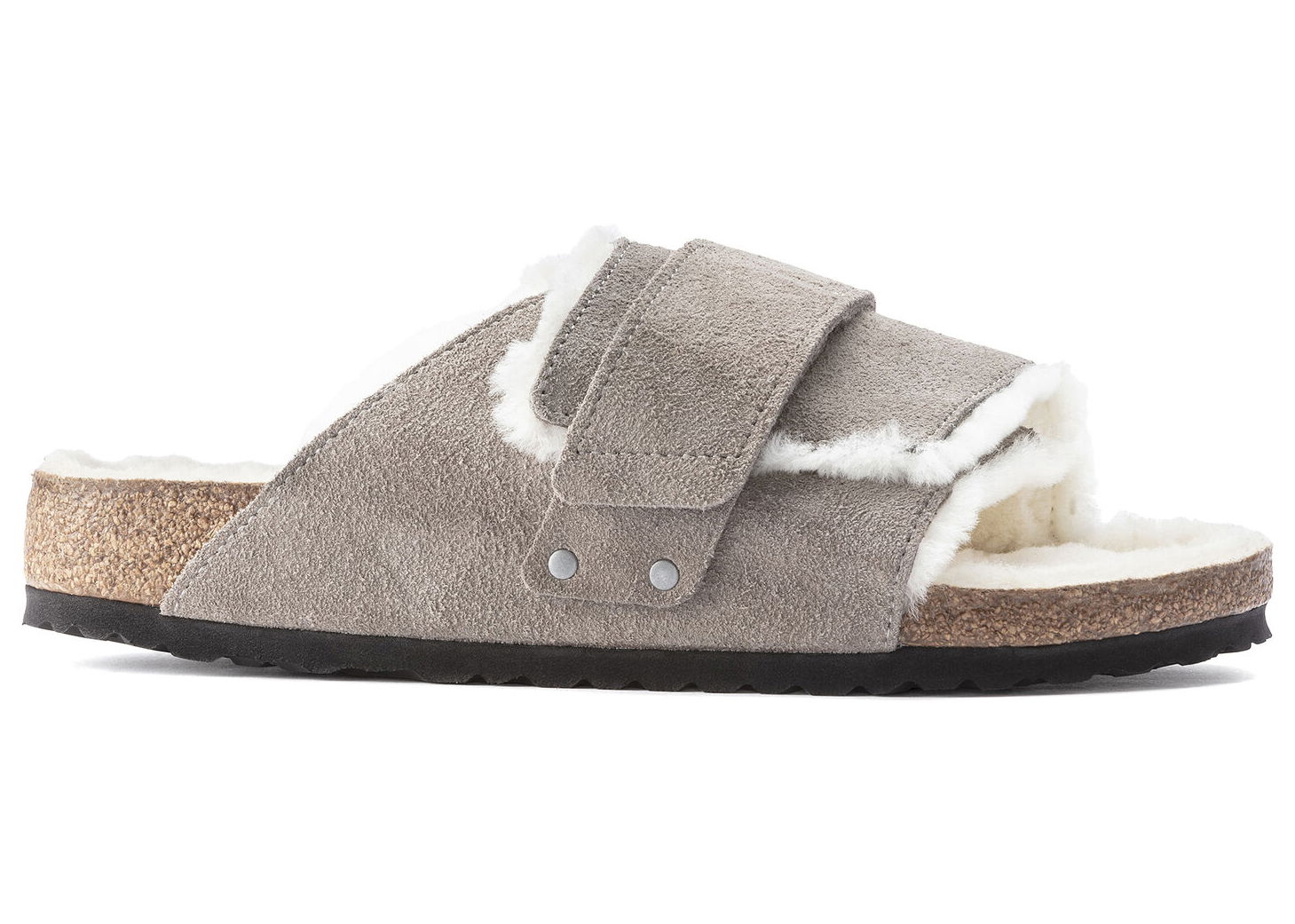 Кецове и обувки Birkenstock Kyoto Shearling Suede Сиво | 1023197/1023280, 0