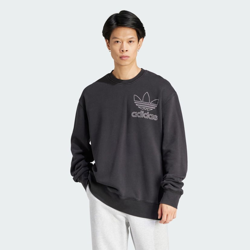 Пуловер adidas Originals Adicolor Outline Trefoil Crewneck Черно | IU2350