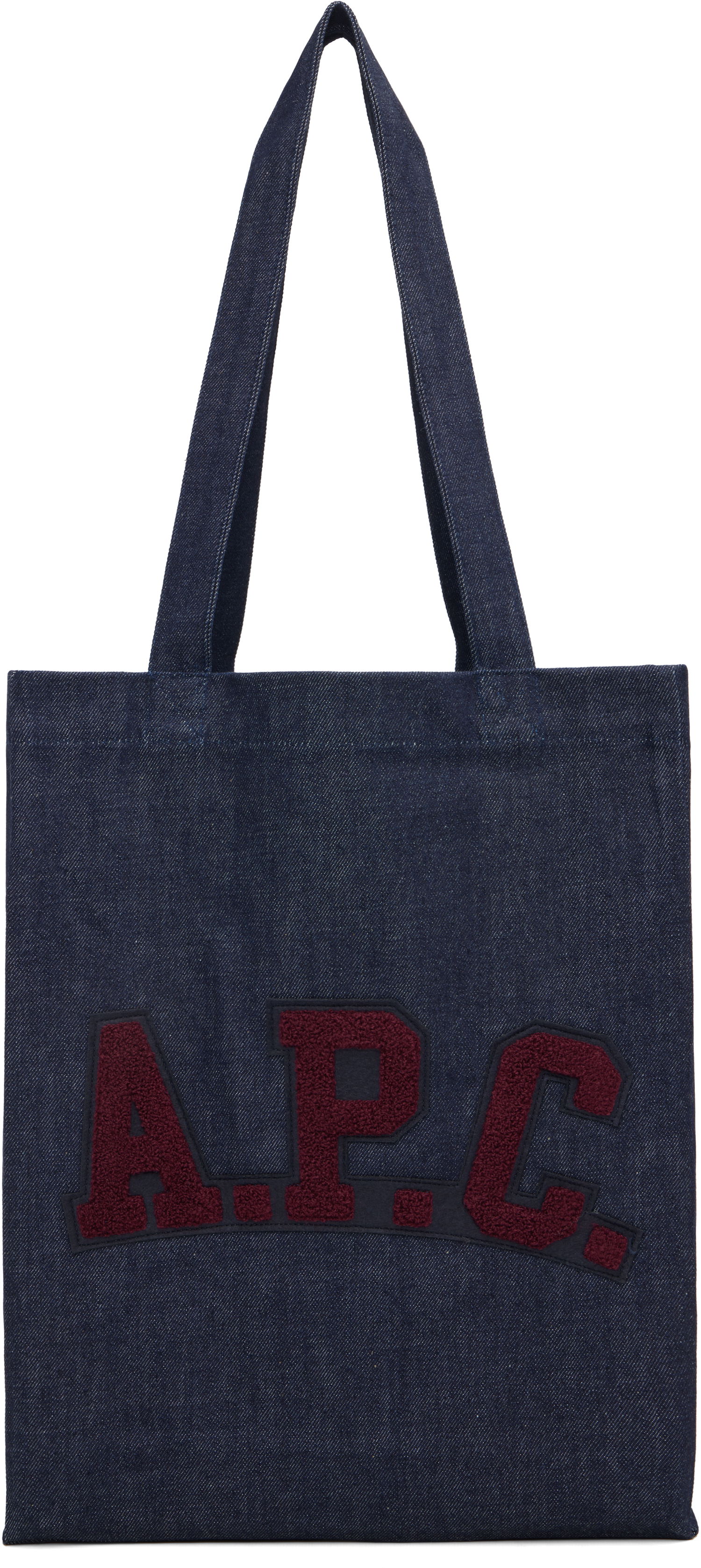 Голяма пазарска чанта A.P.C. A.P.C. Logo Patch Tote Bag Тъмно синьо | COHIZ-M67059, 0