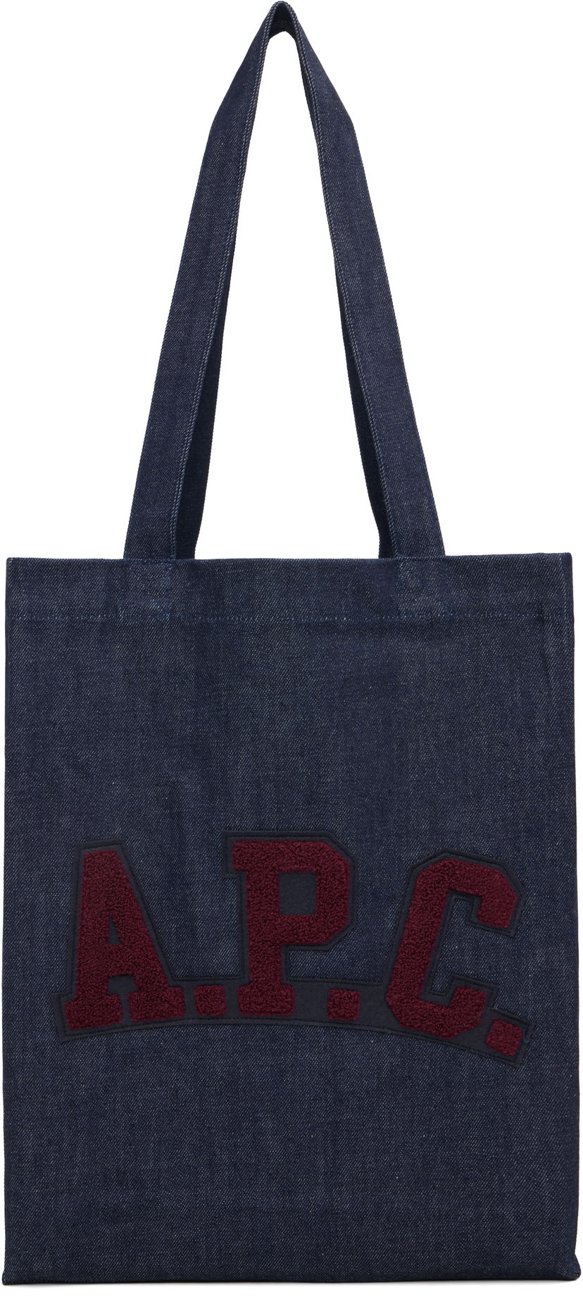Голяма пазарска чанта A.P.C. A.P.C. Logo Patch Tote Bag Тъмно синьо | COHIZ-M67059