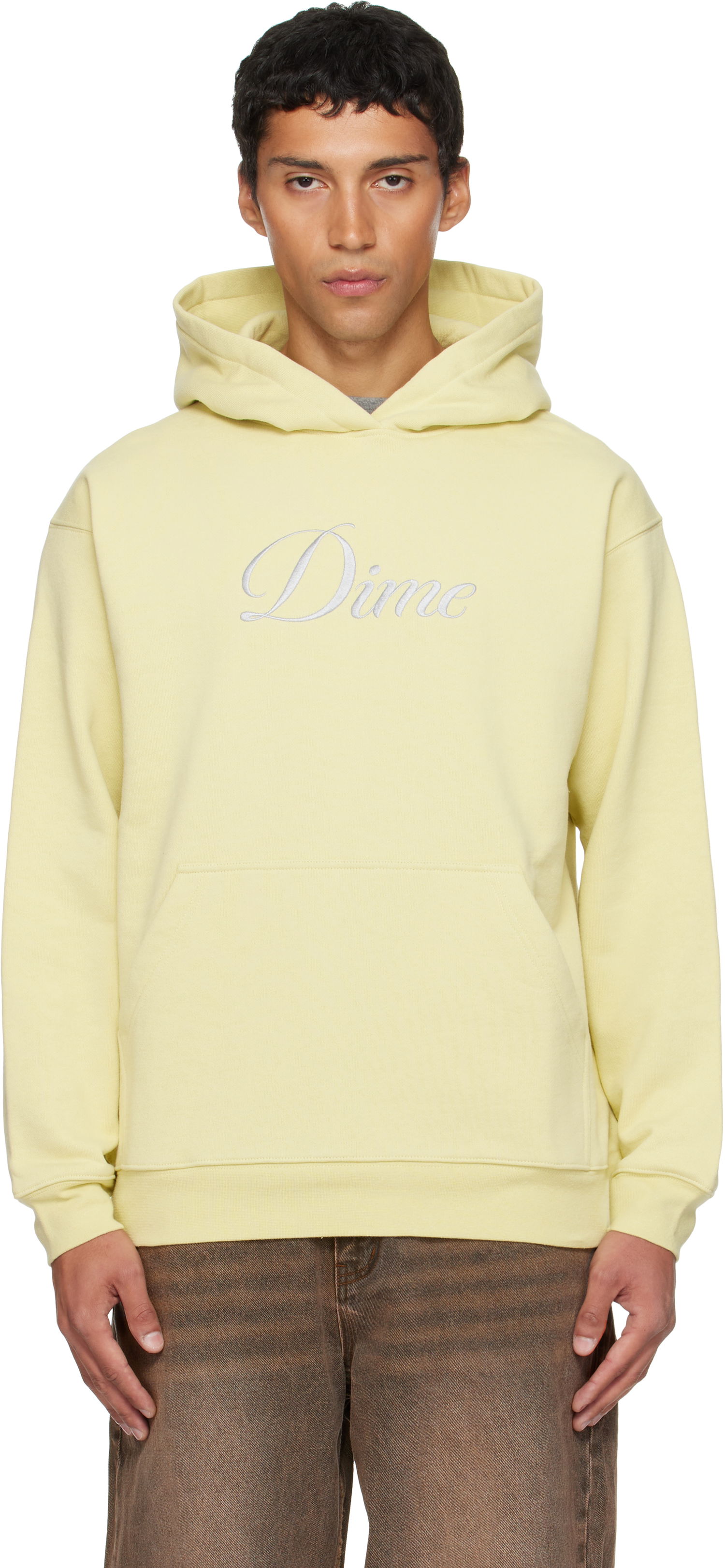 Суитчър Dime Dime Cursive Hoodie Жълто | DIMEFA2556CRE, 0