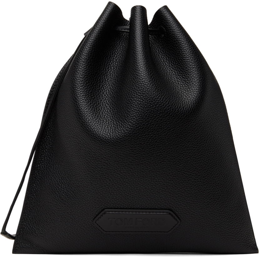 Раници и чанти Tom Ford Black Drawstring Pouch Черно | H0543-LCL213G