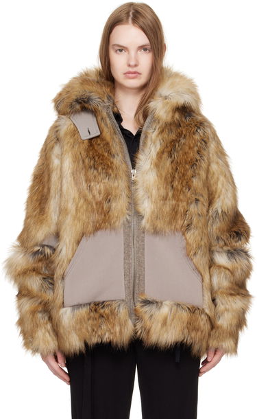 Яке Ottolinger Ottolinger Oversized Furry Multiline Jacket Кафяво | 109-701709-01, 0