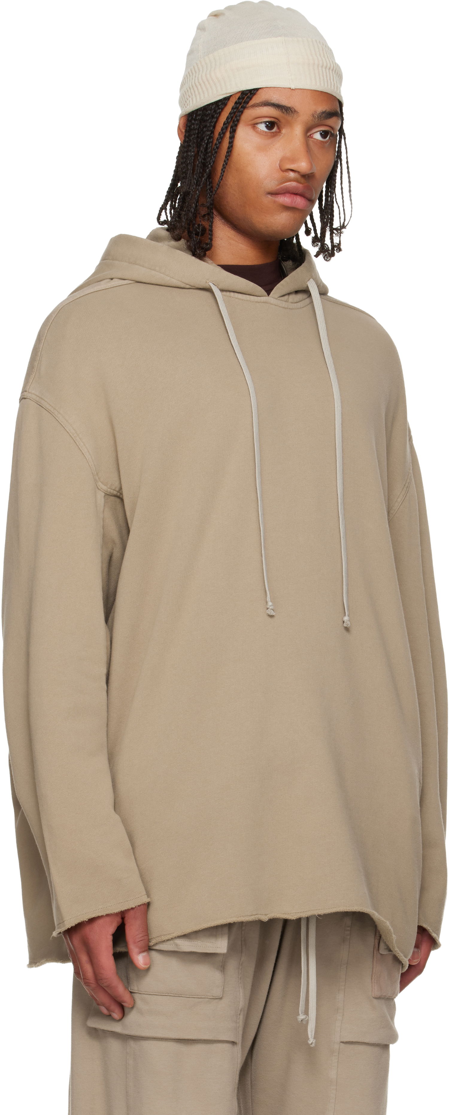 Суитчър Rick Owens DRKSHDW Concordians Peter Hoodie Бежово | DU02E7280 FP, 1